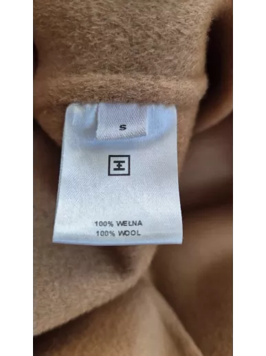Hexeline płaszcz camelowy 100% wełna S – klasyka | Stylowy Komis