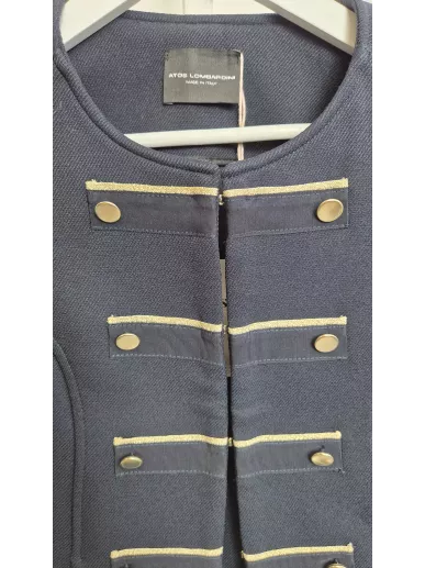 Marynarka Atos Lombardini militarna granatowa | Stylowy Komis