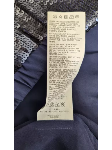 Sportmax Code cekinowa kamizelka granatowa M/L – Stylowy Komis