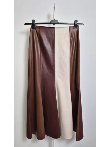 Nanushka spódnica patchwork vegan leather M – Stylowy Komis