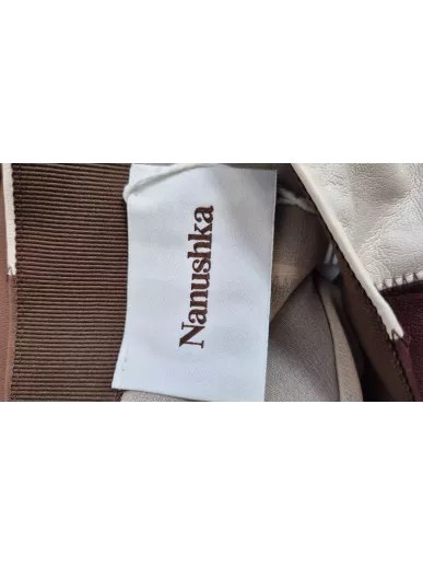 Nanushka spódnica patchwork vegan leather M – Stylowy Komis