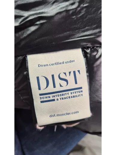 Moncler puchowy płaszcz z futrem Blue Frost Fox – Stylowy Komis