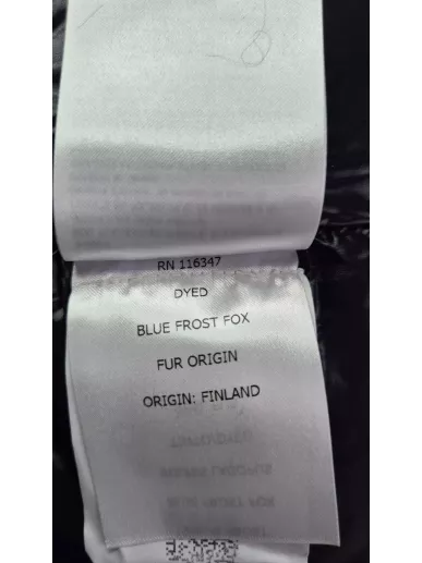 Moncler puchowy płaszcz z futrem Blue Frost Fox – Stylowy Komis