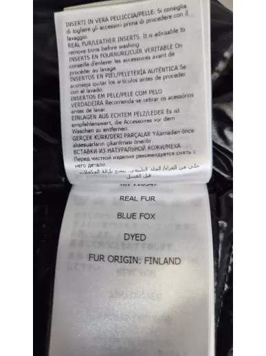 Moncler Badyfur – czarna kurtka z futrem Blue Fox | Stylowy Komis