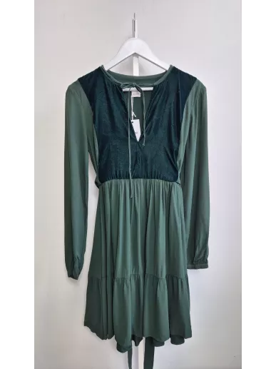 Sukienka PINKO zielona wiskoza | premium second-hand Stylowy Komis