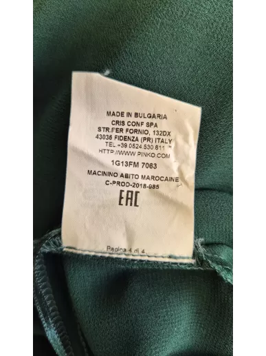 Sukienka PINKO zielona wiskoza | premium second-hand Stylowy Komis