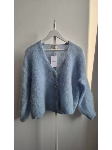 Dixie moherowy kardigan błękitny | Stylowy Komis