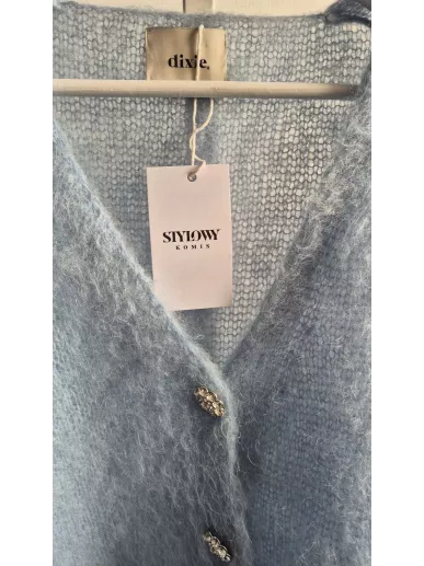 Dixie moherowy kardigan błękitny | Stylowy Komis