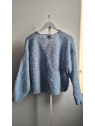 Dixie moherowy kardigan błękitny | Stylowy Komis