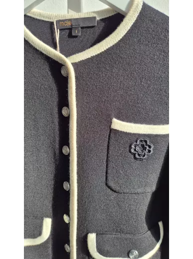 Maje kardigan Chanel czarny premium second-hand | Stylowy Komis