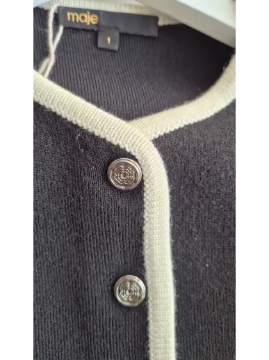 Maje kardigan Chanel czarny premium second-hand | Stylowy Komis