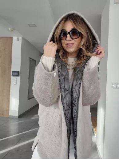 Max Mara The Cube dwustronna kurtka puchowa alpaka | Stylowy Komis