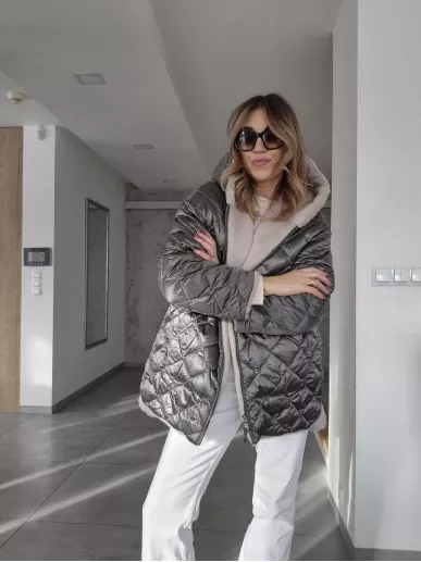 Max Mara The Cube dwustronna kurtka puchowa alpaka | Stylowy Komis