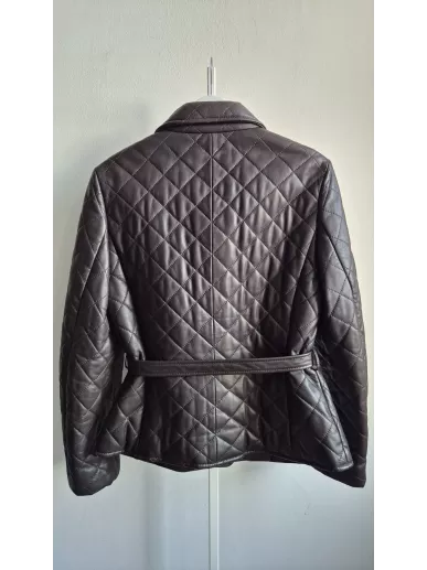 Rena Lange ocieplana kurtka skórzana pikowana | Stylowy Komis