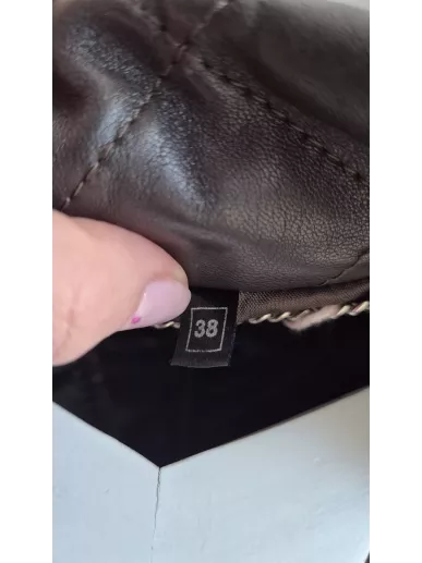 Rena Lange ocieplana kurtka skórzana pikowana | Stylowy Komis