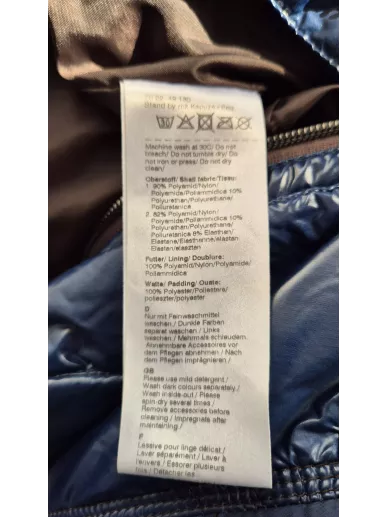 Sportalm puchowa kurtka z futrem niebieska | Stylowy Komis