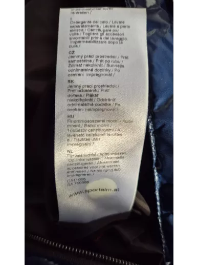 Sportalm puchowa kurtka z futrem niebieska | Stylowy Komis