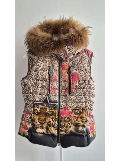 Sportalm Tigerlily kamizelka puchowa z futrem | Stylowy Komis