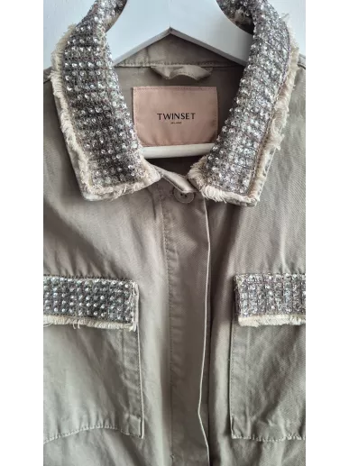 Bawełniana kurtka Twinset Milano z aplikacjami | Stylowy Komis