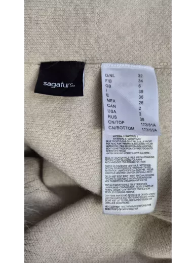 Laurel płaszcz z naturalnym futrem lisa | virgin wool | Stylowy Komis