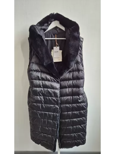 Max Mara The Cube dwustronna kamizelka puchowa z futrem | Stylowy Komi